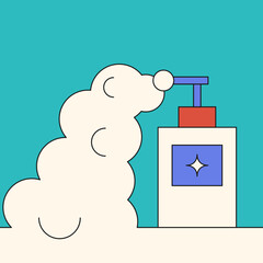 Soap illustration. Vector. Hygiene illustration.