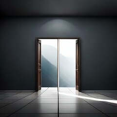 door in a room background