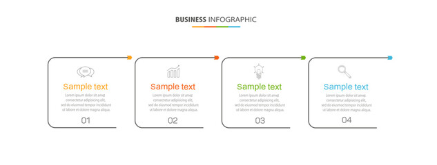 Infographics number options template with  4 steps . Can be  used for workflow layout, diagram, business  options, banner, web design