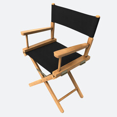 3d render Director Chair (clipping path)