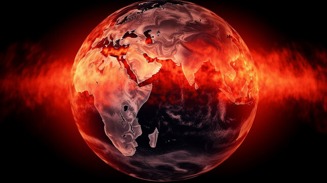 Mudan&ccedil;a clim&aacute;tica causando ondas de calor anormais. Temperatura do planeta Terra