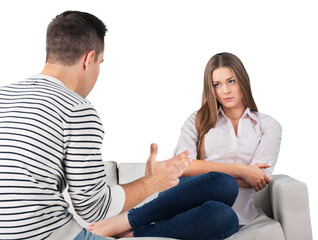 Man Discussing with Girlfriend