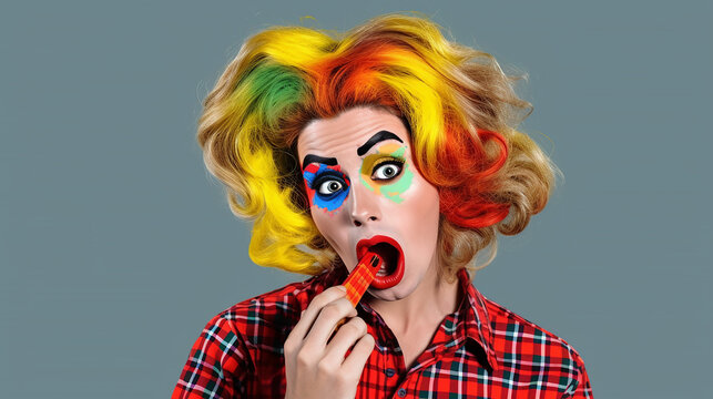 homem rbg colorido arte pop c&ocirc;mica, colorido e engra&ccedil;ado