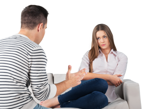 Man Discussing with Girlfriend