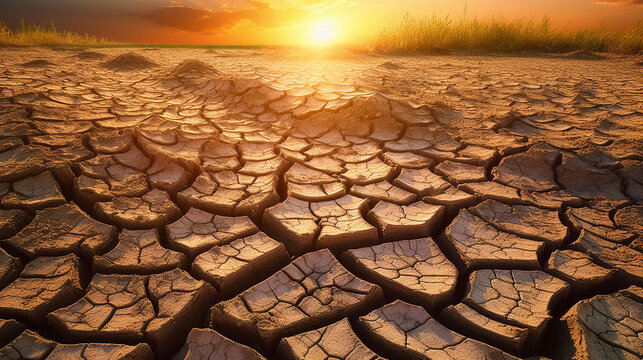 deserto rachado seco. conceito de aquecimento global
