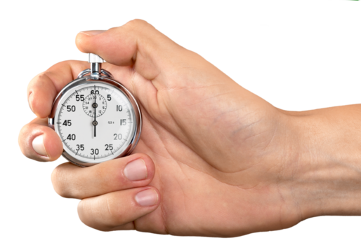 Hand Holding Stopwatch