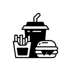 Obraz premium Fast Food icon in vector. Illustration