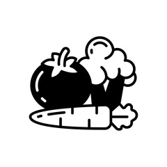 Vegetables icon in vector. Illustration
