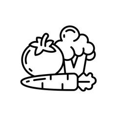 Vegetables icon in vector. Illustration