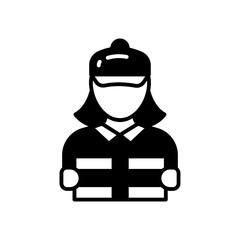 Delivery Woman icon in vector. Illustration