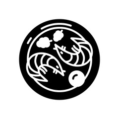 Shrimp icon in vector. Illustration