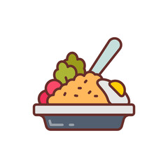 Fried Rice icon in vector. Illustration