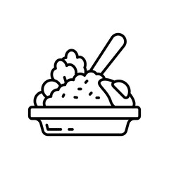 Fried Rice icon in vector. Illustration
