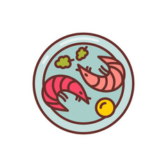 Shrimp icon in vector. Illustration