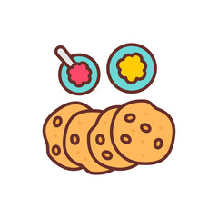 Indian Food icon in vector. Illustration