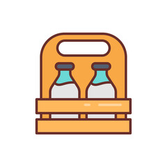 Milk icon in vector. Illustration