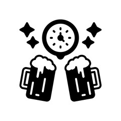 Happy Hour icon in vector. Illustration