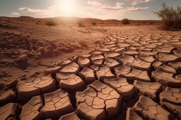 Barren Beauty: The Majesty of Dry Soil in the Desert, dry soil, desert, arid landscape, barren land, sandy terrain, desolate environment, parched earth, drought, 