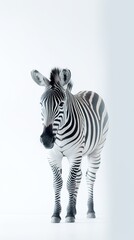 "Zebra Stripes: Minimalistic Monochrome Beauty. Generative Ai.