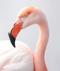 Elegant Pink Flamingo: A Delicate Beauty. Generative AI