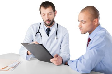 Portrait of a Doctor Talking with Patient