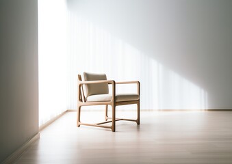 Sleek Simplicity: Minimalistic Chair Design. Generative AI