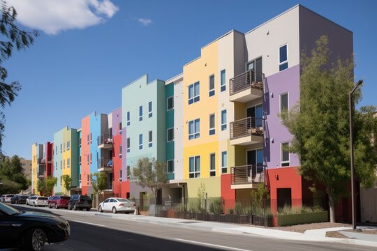 Apartment Building, With New Exterior And Interior Finishes, That Was Previously Vacant, Created With Generative Ai