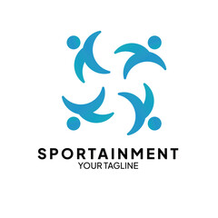 convept logo sport vector together human games