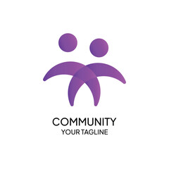 concept logo community vector human