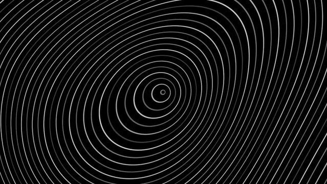 Hypnotic Black And White Vintage Rubber Lines Organic Waves Loop