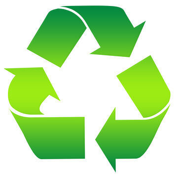 Recycle symbol on transparent background. png format