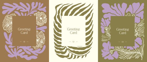 Groovy flowers vector art for postcard, greeting card, wall art, banner, background