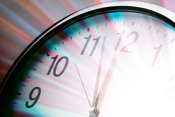 Fototapeta na wymiar Time clock fast speed, hours concept.