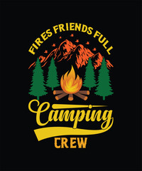 Adventure camping t-shirt design, retro vintage camping design,