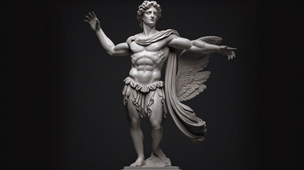 Fototapeta na wymiar Greek / Roman god statue - Generative AI