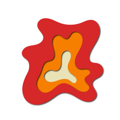 Fototapeta premium 3d Abstract Paper Cut