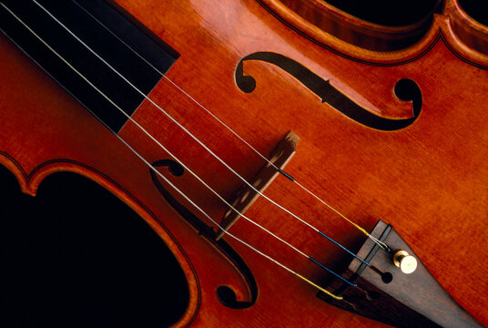 Close view of a violin; Salt Lake City, Utah, United States of America