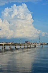 Cloud formation over the fishing pier in Gulfport Florida.
