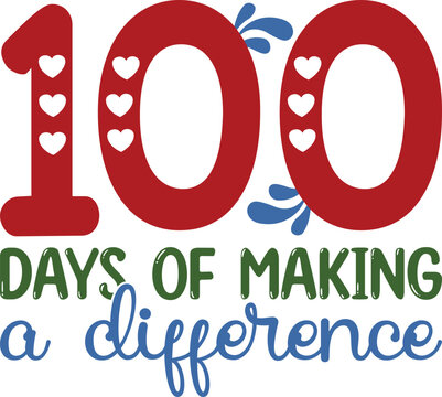 100 days of school  svg design 