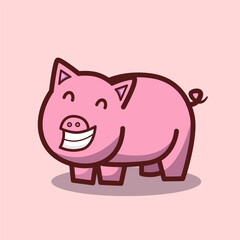 vector pig cartoon