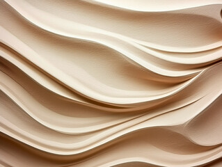 Obraz premium Abstract background of beige wavy fabric. Close-up.AI Generated