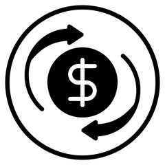Obraz premium cash flow glyph icon