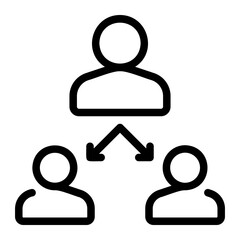 leadership line icon