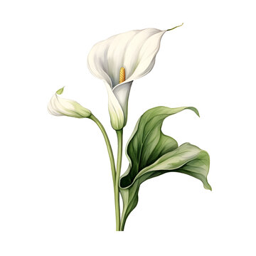 recommend clip art: Beautiful water color calla lily flower png clip art png no background