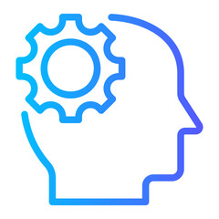 analytical thinking gradient icon