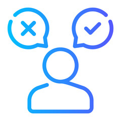 decision making gradient icon