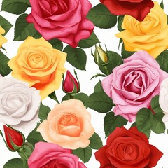 seamless pattern with roses