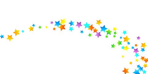 Rainbow Festive Confetti. Carnival Star Falling.