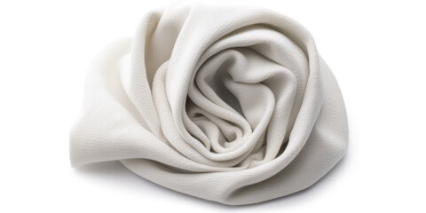 Refined Folds: Fabric Folded on Solid White Background Generative AI