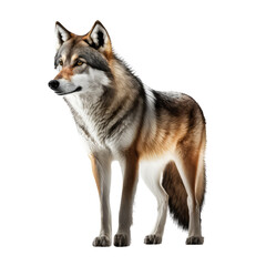 Fototapeta premium Wild wolf isolated on transparent background